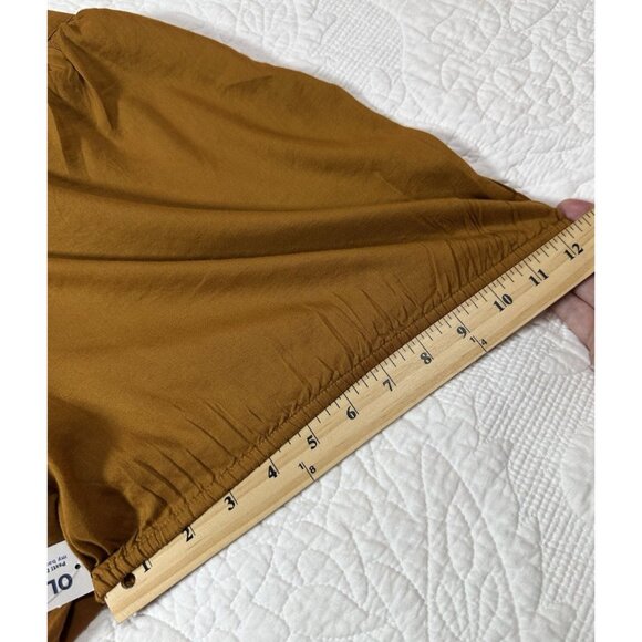 NWT Old Navy Womens Smocked Waist Dress Plus Size 4X Mustard/Chaparral Lined - Picture 8 of 10